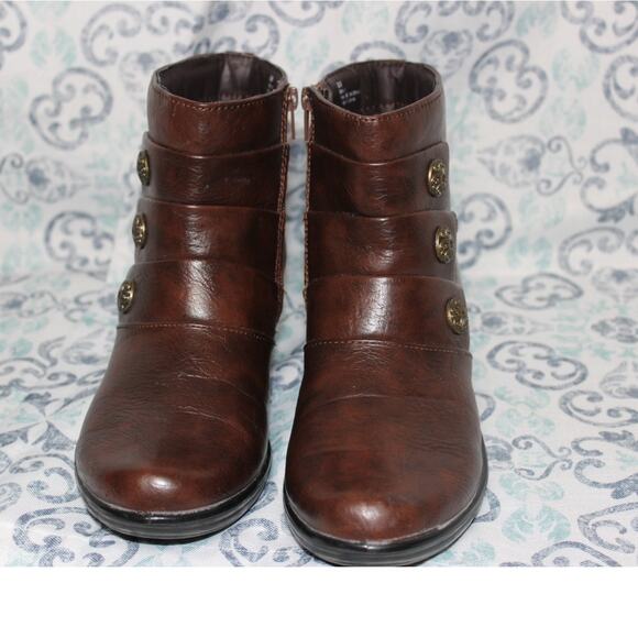 Easy Street‎ Arlene Wave Comfort Ankle Boots Brown Women's 8M - Picture 4 of 8